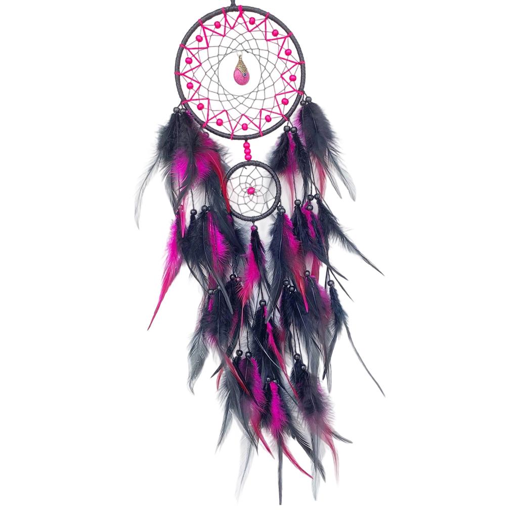 Dream Catchers for Bedroom Boho Dream Catcher Wall Decor Crystal Wood Beads Hanging Ornament Home Decorations Gift