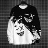 Funny Men's Sweatshirt Graphic Long Sleeve Tees Printing T-Shirts Autumn Casual Loose O-Neck Hoodies Oversized Men Clothing Tops