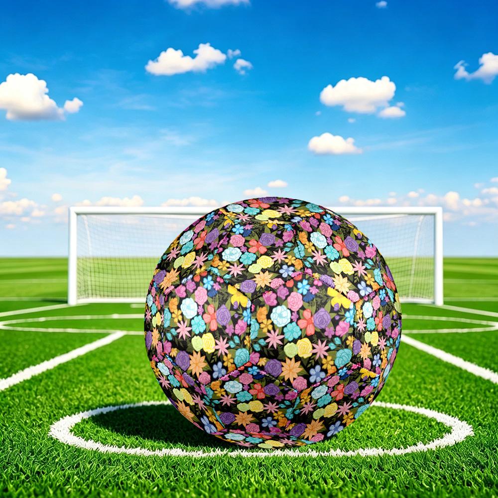 1pc Floral Fantasy Size 5 Soccer Ball Professional Match Training Football Indoor &Outdoor Sports Ball Lightweight Durable m6554