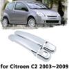Luxury Chrome Door Handle Cover Trim Protection Cover for Citroen C2 2003 2004 2005 2006 2007 2008 2009 Car Accessory Sticker