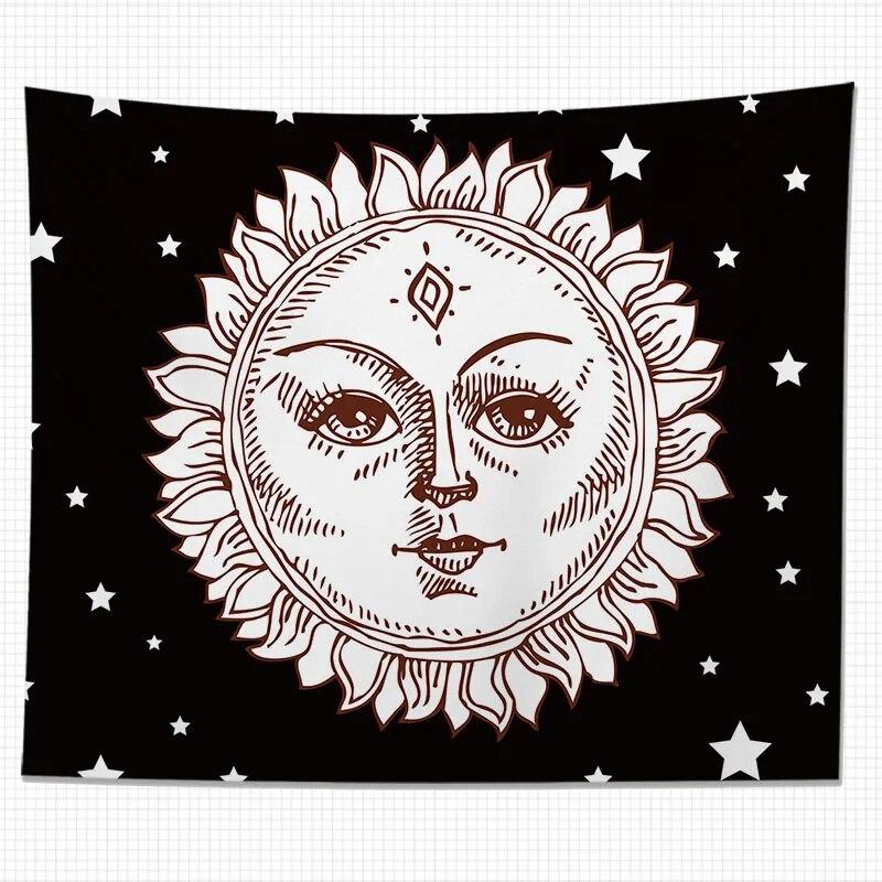 Гобелен Бог Солнца Искусство Тотем Украшения Дома Гостиная Висячий Фон Ткань