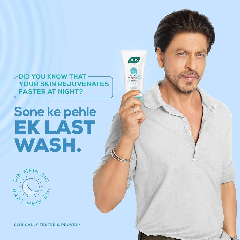 JOY PH 5.5 Hydrating Gel Face Wash with Ceramides 150ml X 2 Pack for Sensitive Skin Cleansing