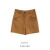 Kaslead Новое поступление Женская одежда Модный стиль Модный Повседневный Минималистичный Универсальный Декор карманов Шорты средней длины