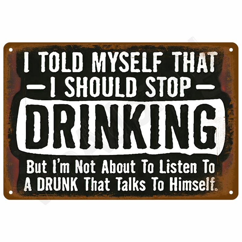 Винтажная металлическая пластина Жестяная табличка Тарелки Бар Ретро Металлическая вывеска Настенное искусство Мурал Эстетичные предметы декора для комнаты дома Постер Украшение для гаража