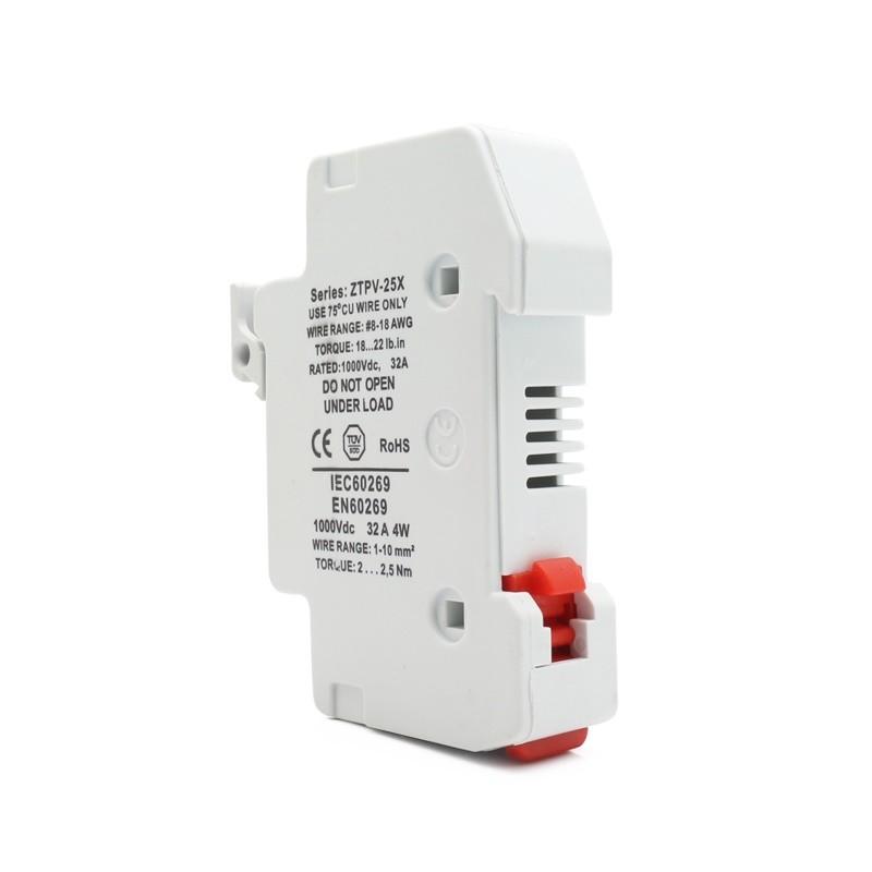 Держатель предохранителя 1000 В постоянного тока 1P 10x38 мм PVLED держатель предохранителя для защиты от солнца