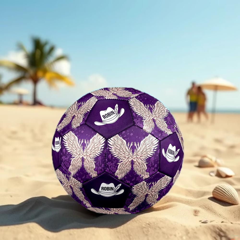 1pc One Piece Football Soccer Ball Size 5 Indoor Soccer Ball Fashion Colorful Backyard Game -Great For Sports Fans Gift HE26