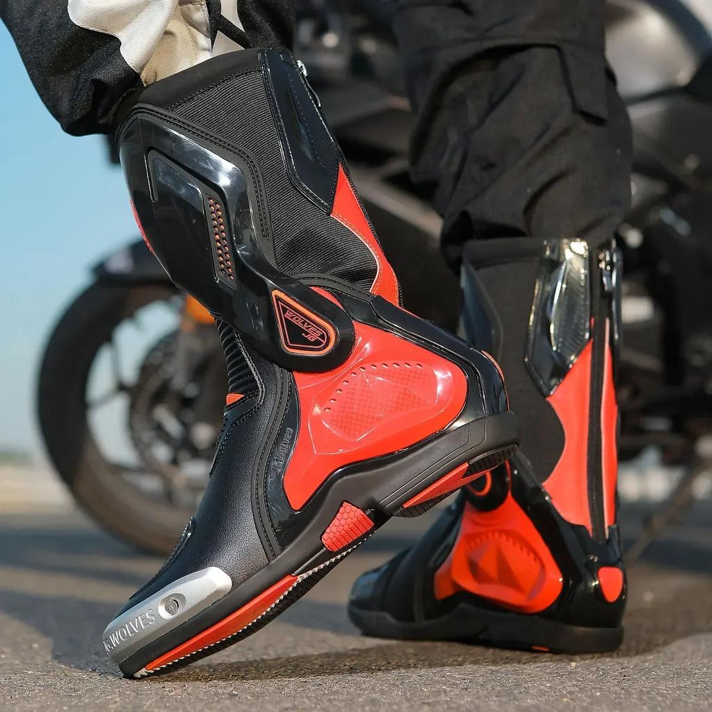 Мужская обувь для мотоциклов, защита от падений, велообувь, укрепляющая устойчивость, для моторных лодок, ударопрочные, дышащие, для шоссейного велоспорта