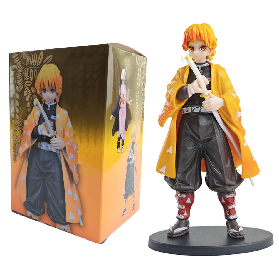 Горячая аниме Demon Slayer Kimetsu no Yaiba фигурка Kamado Tanjirou фигурка Agatsuma Zenitsu Nezuko Warrior ПВХ модель игрушки