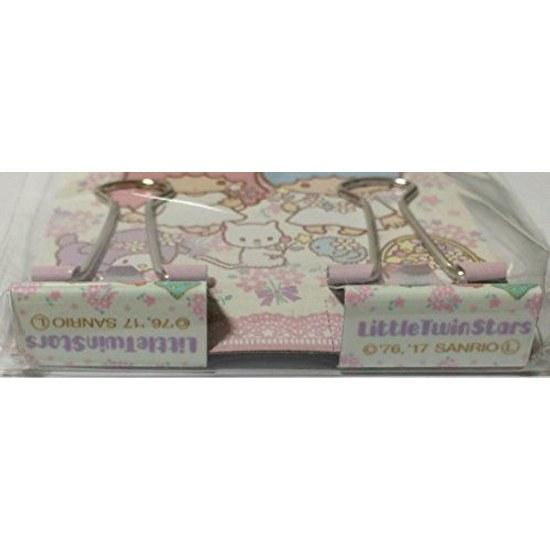 Sanrio Little Twin Stars Двойная скрепка для бумаги Набор из 3 штук Зажим 1 дюйм Офисные принадлежности