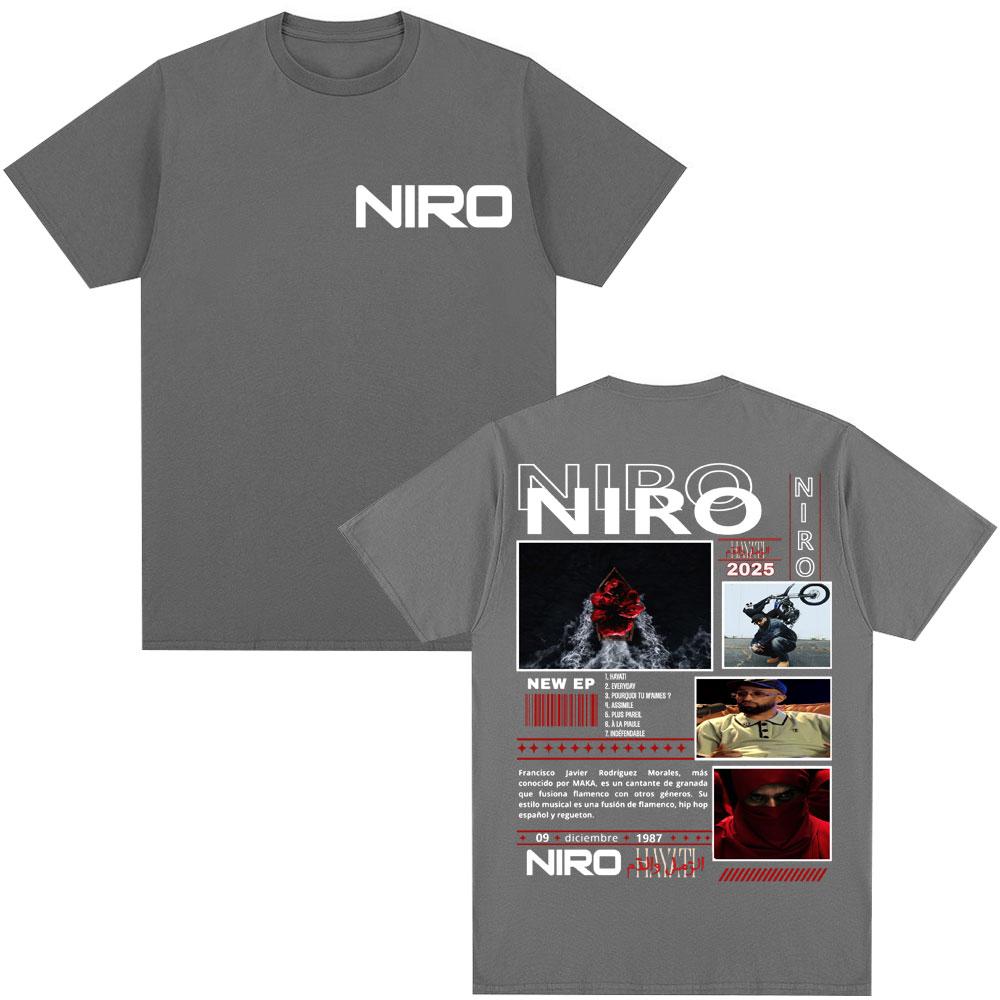 Limted Rapper Niro Hayati Music Album Tshirt Men Women Fashion Harajuku Hip Hop Vintage T-shirts Oversized Casual Cotton T-Shirt