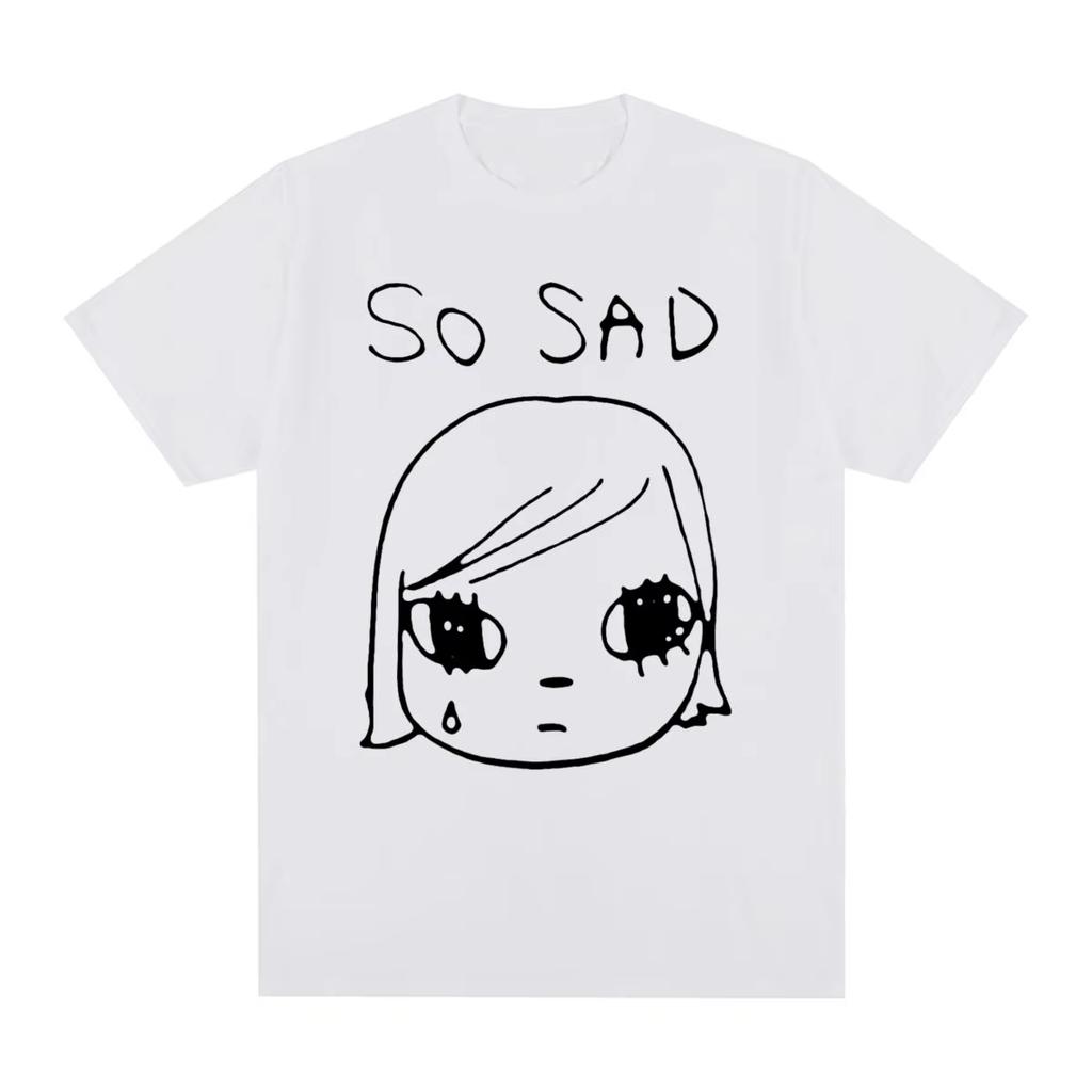 Yoshitomo Nara Sad Vintage Tshirt Unisex and Women Summer Cotton Clothing Casual Fashion Short Sleeved Tee Streetwear Unisex