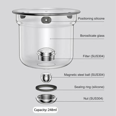 Элегантный стеклянный чайник с ситечком, чайник ручной работы для рассыпного чая