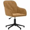 Office Chair Swivel Brown Velvet