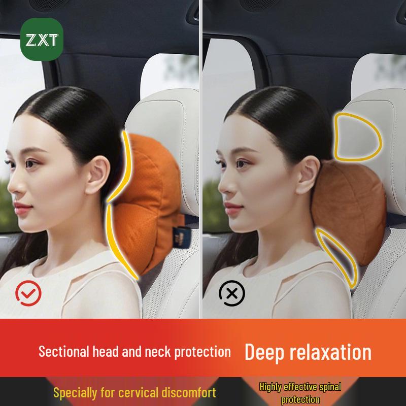 Smart Mobility Car Headrest, Lumbar & Neck Support with Seat Pillow for Porsche, Land Rover & Toyota