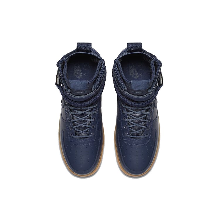 Nike Sf Air Force 1 High Синий с коричневой подошвой 864024-400