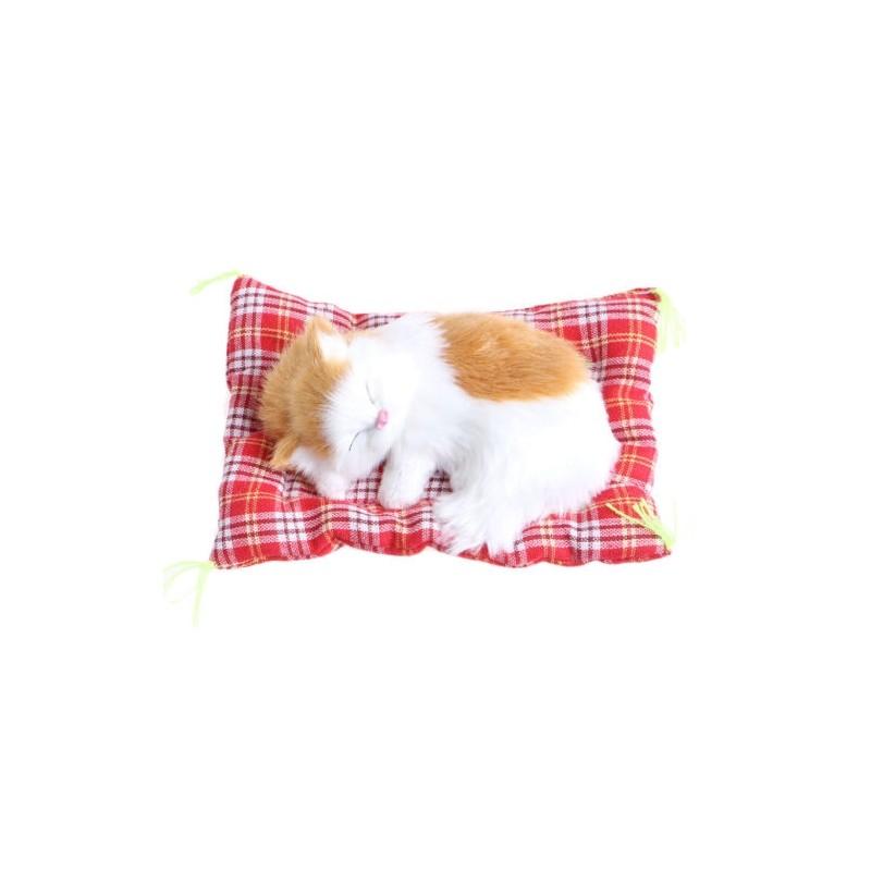 Premium Quality Plush Stuffed Toy Cute Sleeping Cat With Press Simulation Sound