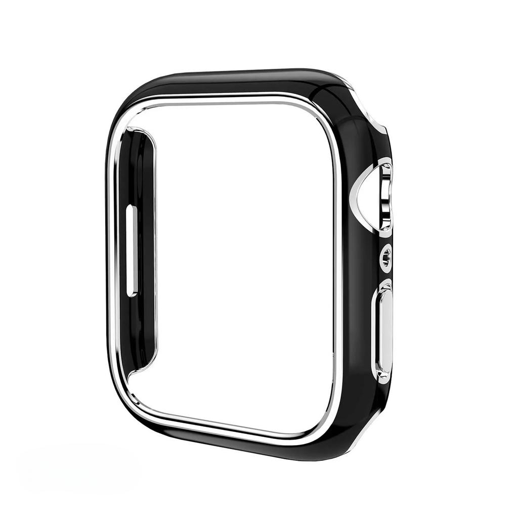 Двухцветный чехол для Apple Watch S10 42мм 46мм 45мм 44мм ПК полый защитный чехол для Iwatch S9 S8 40мм 41мм 38мм