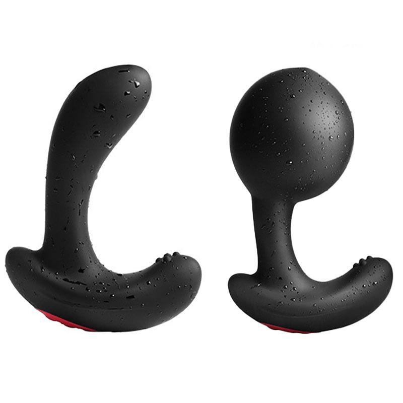 Inflatable prostate massage remote control anal plug for men, going out to vibrate the backyard plug, masturbator, sex products