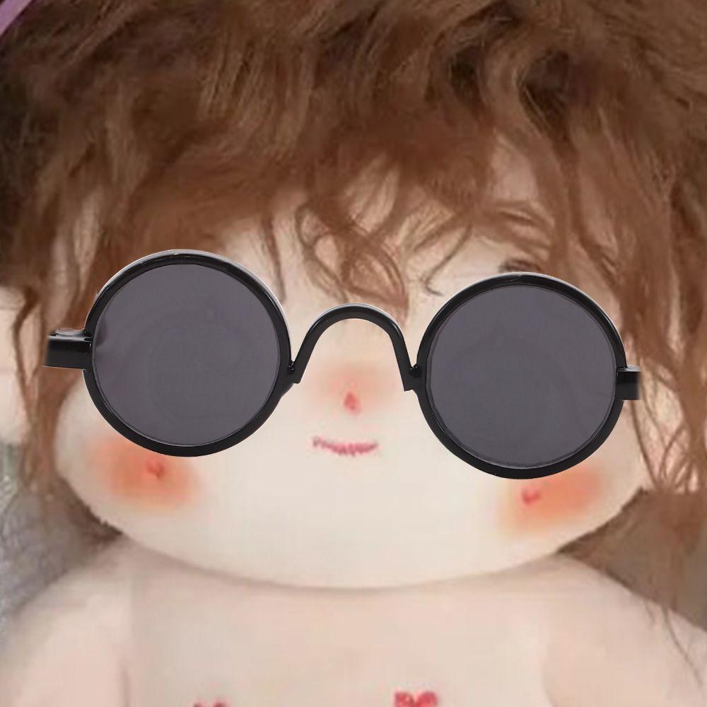 Plush Doll for 1/61/12 BJD Cute Round Frame Glasses Clothes Plush Doll Eyeglasses For 1/4 Dolls