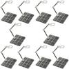 GRmkt Plastic Model 3mm Action Figure Model Scale Gundam Model Universal Set of 10 Stands, Shaft, Base, Display, Base, 1/144 Kit, Clear,