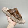 Street Style Sandals for Men Quick Dry Male Slippers Leisure Walk Beach Half Drag Simple Comfy Slides Casual Lazy Half Footwear