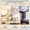 Ceiling fan with light and remote control, 95 cm modern LED ceiling fan with retractable blades, natural