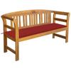 Day and Night - Day and Night Garden Bench with Cushion Solid Acacia Wood 157 Cm