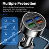 Автомобильное зарядное устройство 12/24 В с 5 портами USB Type C и 4 для iPhone, Android, Samsung, iPad Pro, Dual PD QC3.0, многопортовая быстрая зарядка