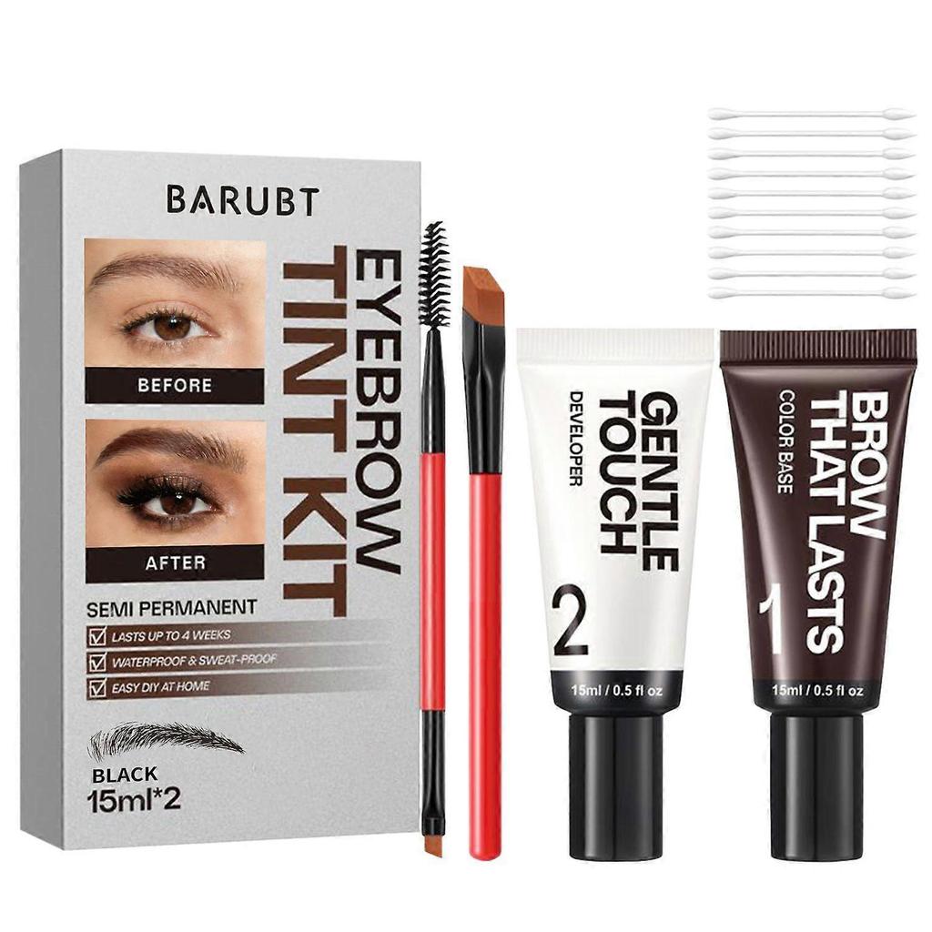 Eyebrow Color Kit for Women, Long Last Effect Up To 4 Weeks, Waterproof Sweat-proof, Natural Brows Cream Color DIY At Home less