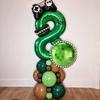 Pixel Digital Balloon Set Digital 0-9 Gaming Machine Brown Green Latex Balloon Used for Game Theme Party Decoration