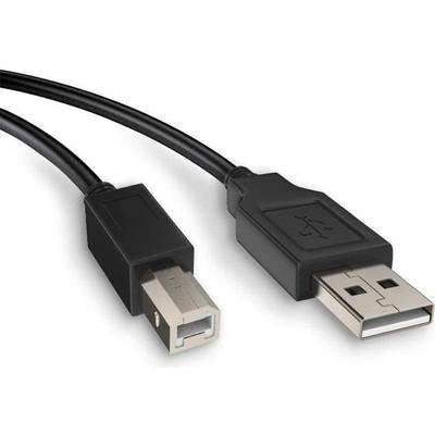 Кабель USB 2.0 для принтера - Совместим с Canon HP Dell Epson Brother - 1,5 метра - Черный - Общий аксессуар