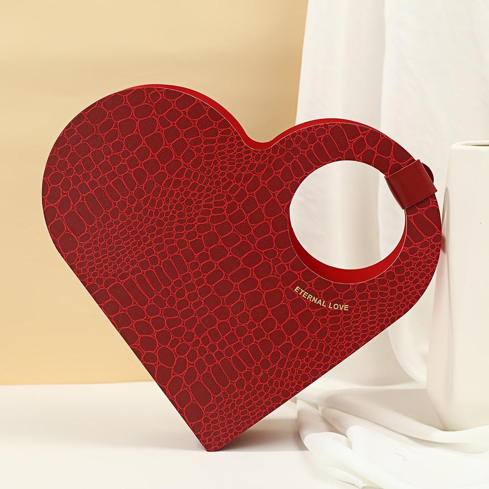 2pcs Heart Shaped Handle Gift Boxes Paper Treat Boxes Cardboard Boxes with Lid Bridesmaid Box Ornaments Gift Boxes Party Favor Boxes Storage Box
