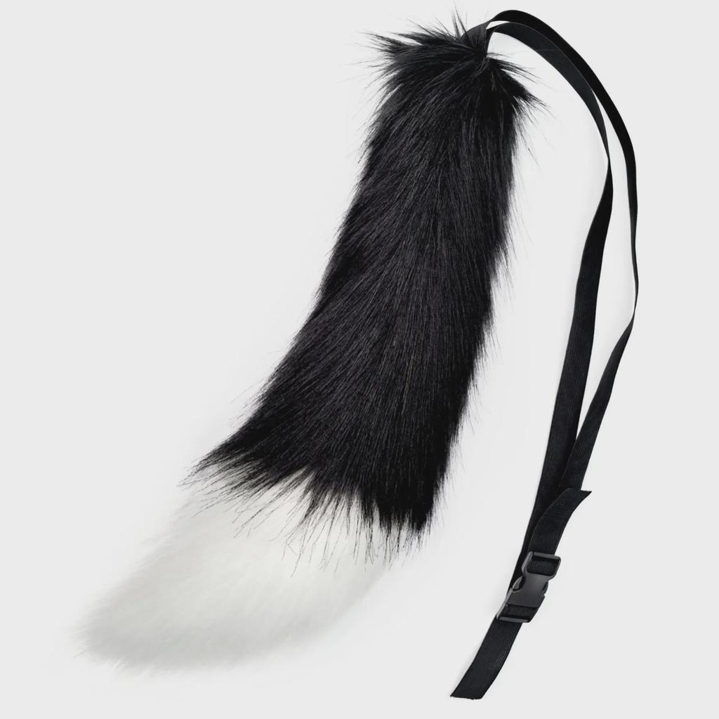 Маска лисы ручной работы и плюшевый хвост в комплекте с перчатками для Хэллоуина или косплея