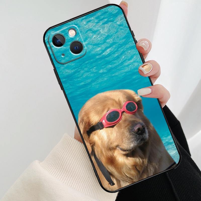 Мультяшный чехол для телефона с золотистым ретривером Для iPhone 17 Pro Max 14 13 12 11 15 16 Pro Max mini 15 16 Plus 16e 17 Air Cover