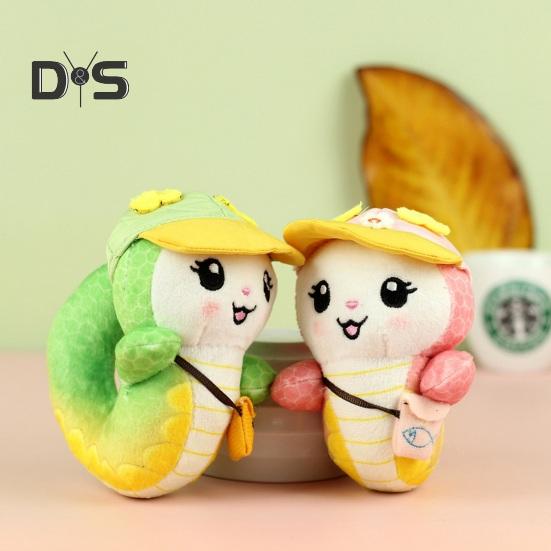 Мягкая игрушка-подвеска в виде змеи, брелок, симпатичная мягкая игрушка в виде змеи, талисман 2025 года, кукла-талисман для весеннего фестиваля, декор стола, подарок