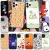 Чехол для iPhone 16 15 Plus 14 13 12 11 Pro 8 7 6S 6 SE 5S X XR XS Max Realme C30 C33 C31 9I Black Sofe Cover NI36 Snoopy