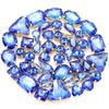 50pcs/Bag Glitter Mixed Shape Sew On Glass Rhinestone Gold Claw Crystal Buckle Diy Wedding Decoration Accessories