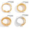 Exaggerated Punk Matte Heavy Metal Chunky Open Bangles for Women Vintage Geometric Spring Bracelets Men Couple Jewelry