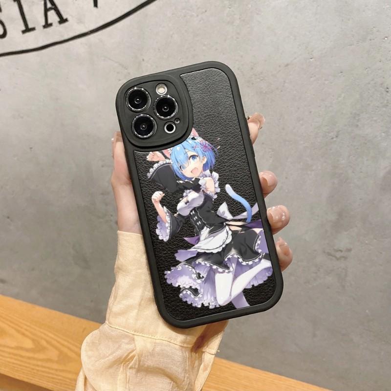 Милый чехол для телефона ZERO Rem для iPhone 14 11 12 13 Pro Max X XR XSMax 6 6S 7 8 Plus SE 2022, мягкий чехол из овечьей кожи