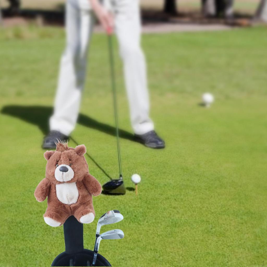 Чехол для гольфа Bear для клюшек Fairway Wood, симпатичный мягкий защитный чехол для парков