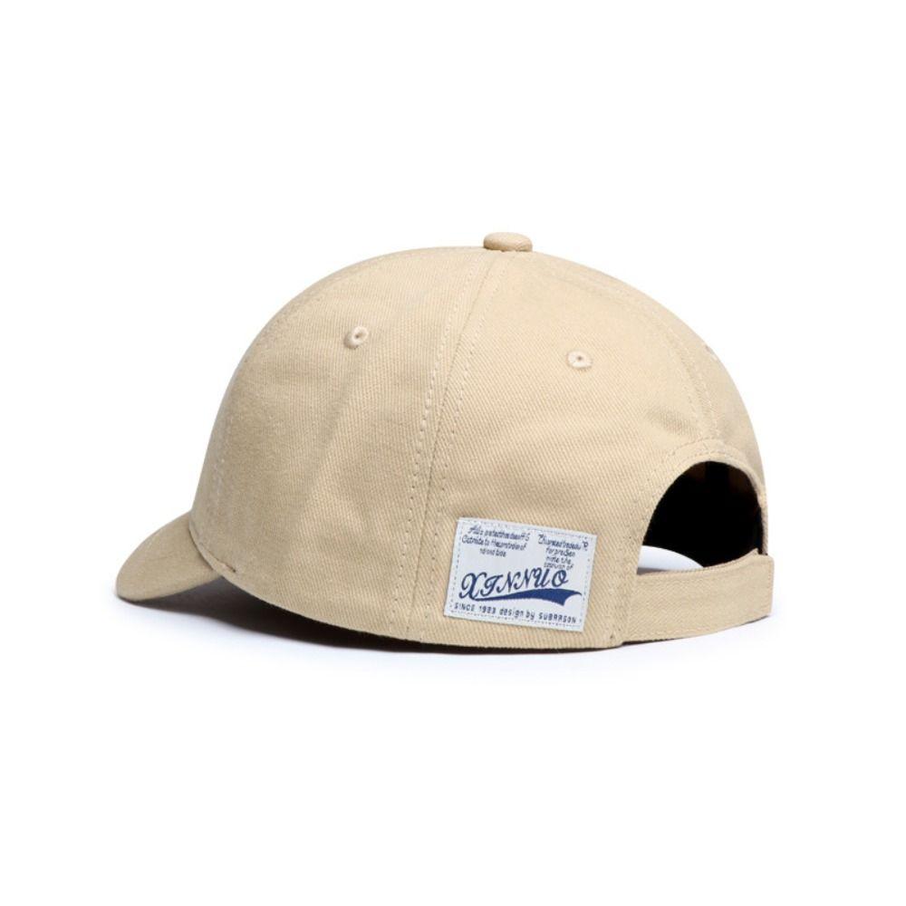 Soft Short Brim Baseball Cap Adjustable Low Profile Cap Fashion Trucker Style Dad Hat Street
