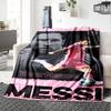 Messi Customize Text Blanket Lightweight Customizable Blanket Warmthful Decor Throw For Picnics Living Room Chair Sofa All-Season Use