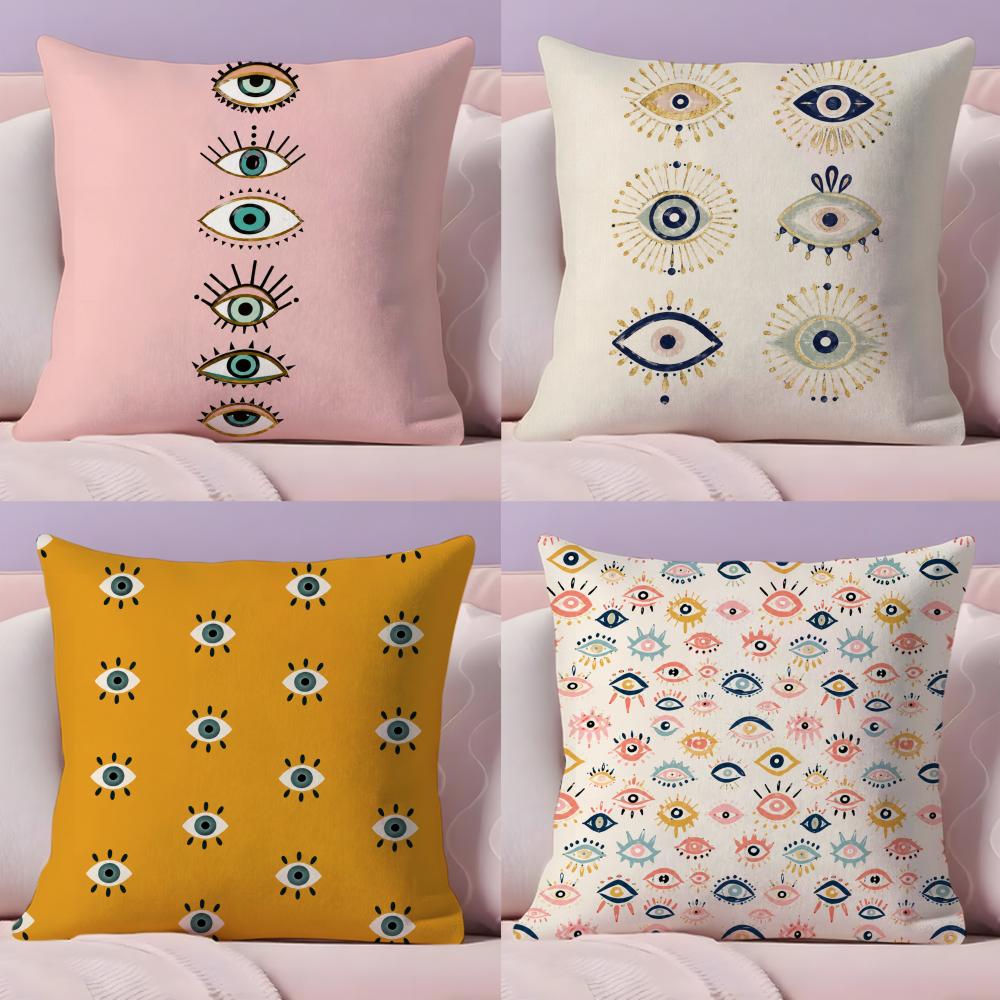Mystic Eyes Cushion Cover Soft Short Plush DoubleSided Printing Home Decor Machine Washable Pillow Case Gift