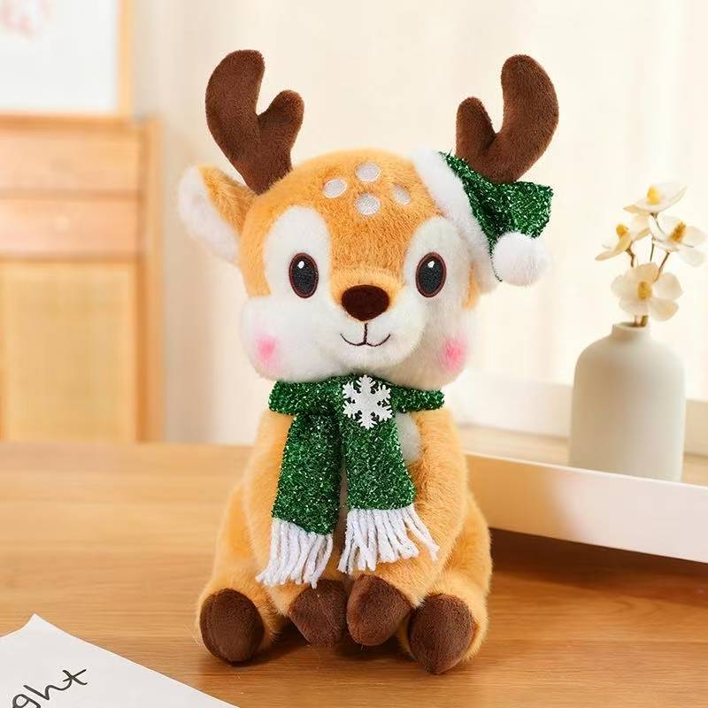 Новый рождественский шарф кукла-олень подушка каваи плюшевая игрушка кукла мультфильм аниме милый детский подарок на день рождения веселая кукла