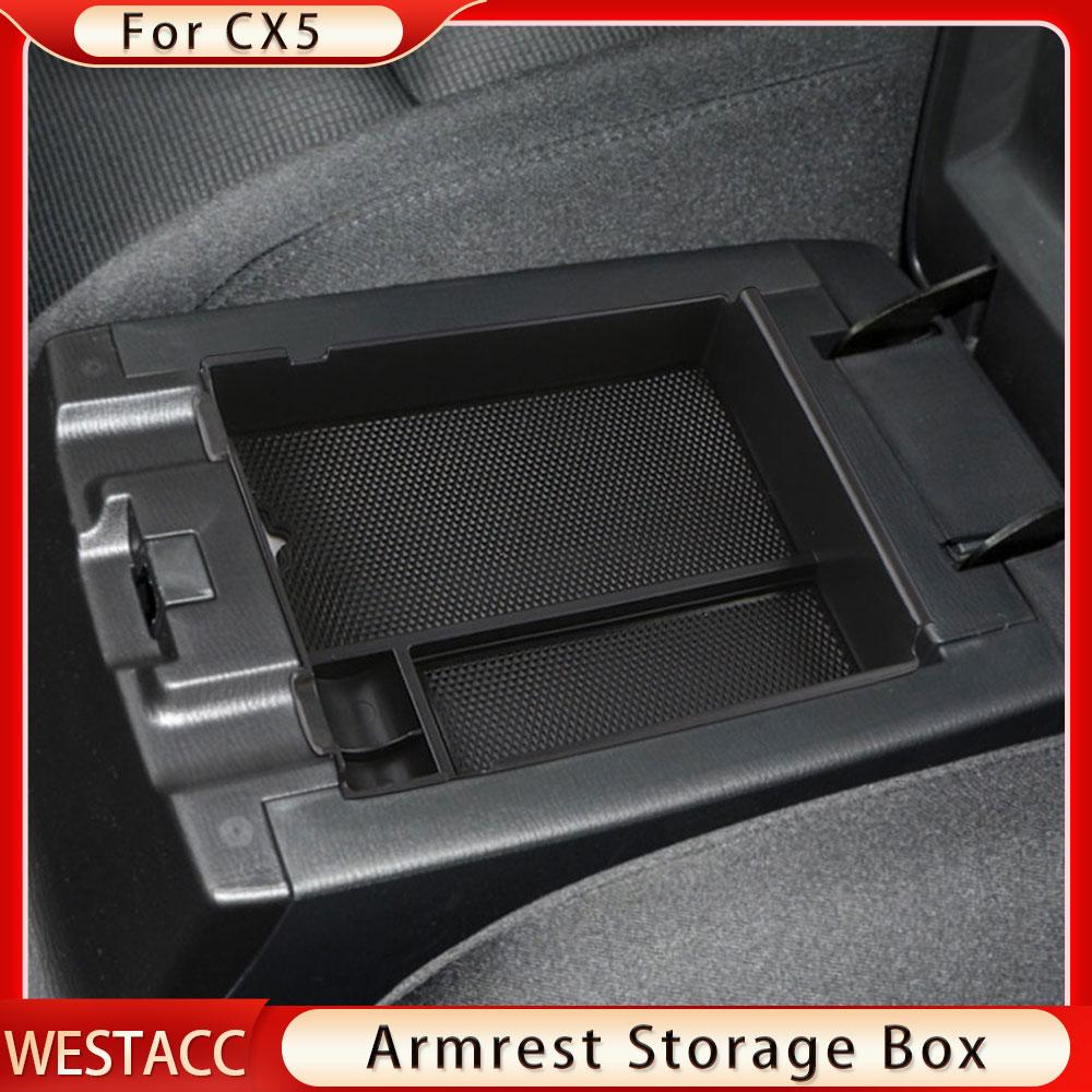 Ящик для хранения подлокотника на центральной консоли автомобиля из АБС-пластика для Mazda CX-5 CX5 2017-органайзер для хранения контейнера