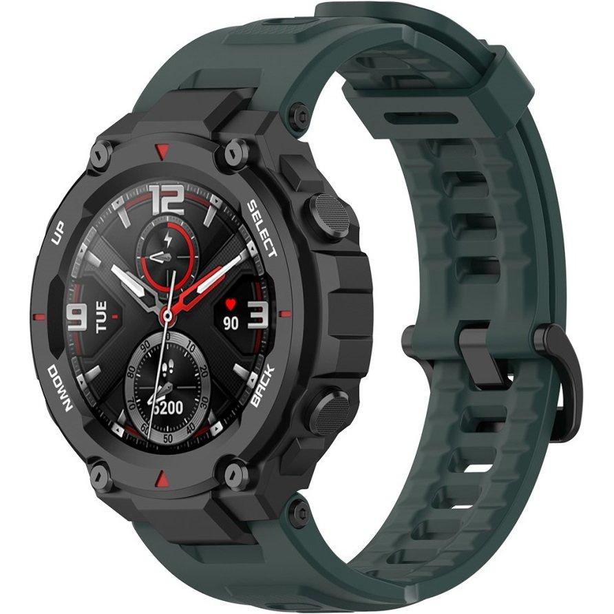 Silicone Strap for Amazfit T-Rex/T-Rex PRO, Dark Green