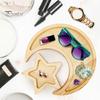 Moon Star Wooden Plate Jewelry Tray Smooth Edge Burr Free Dessert Party Serving Tray Ramadan Decoration