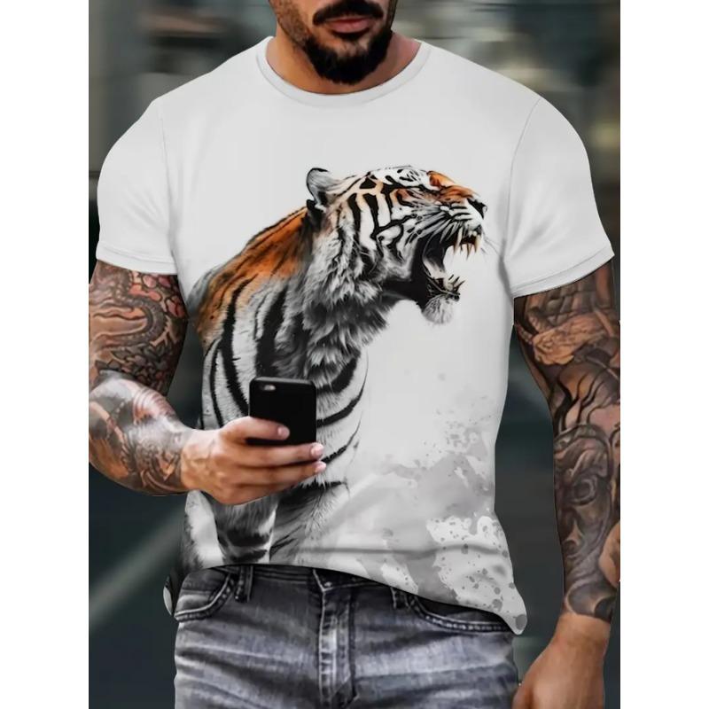T-Shirts Oversize Eagle Graphic T-Shirt Summer Short Sleeve Tops Tees Oversized Fashion Animal Men T-Shirt Vintage Men's Clothes