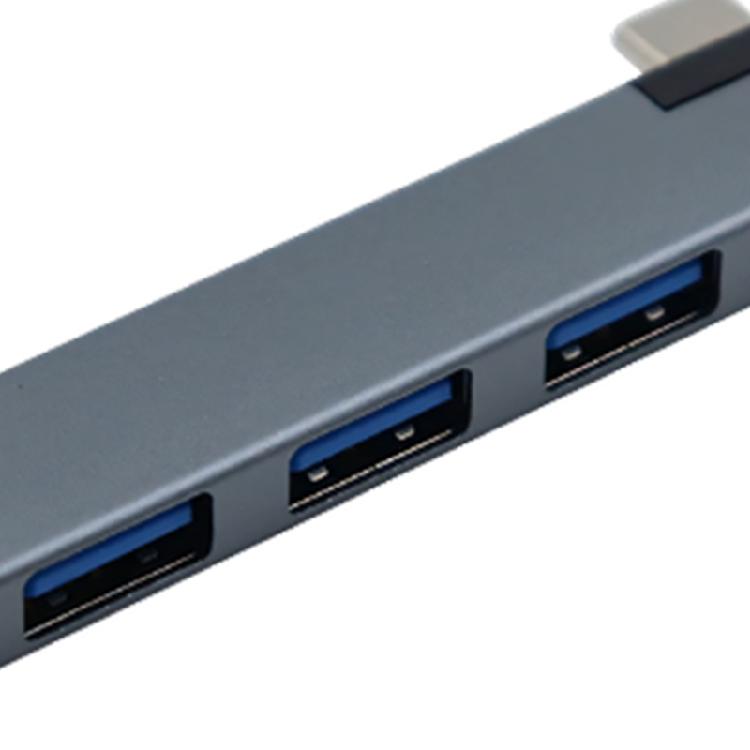 4-в-1 USB 3.0 Хаб Быстроскоростной USB 3.0 4-портовый USB C Хаб Множественный Разветвитель Простое Управление Кабелями для ПК Компьютера