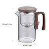 Water Separation Inner Container Teapot One Click Magnetic Switch Tea Separation Filtration Glass Tea Pot Wood Handle Tea  520ml